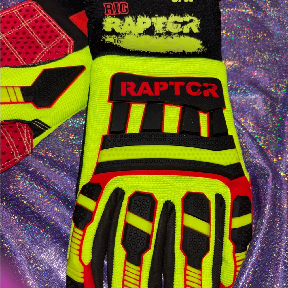 Rig Raptor Neon Work Gloves - Picture 2 of 11